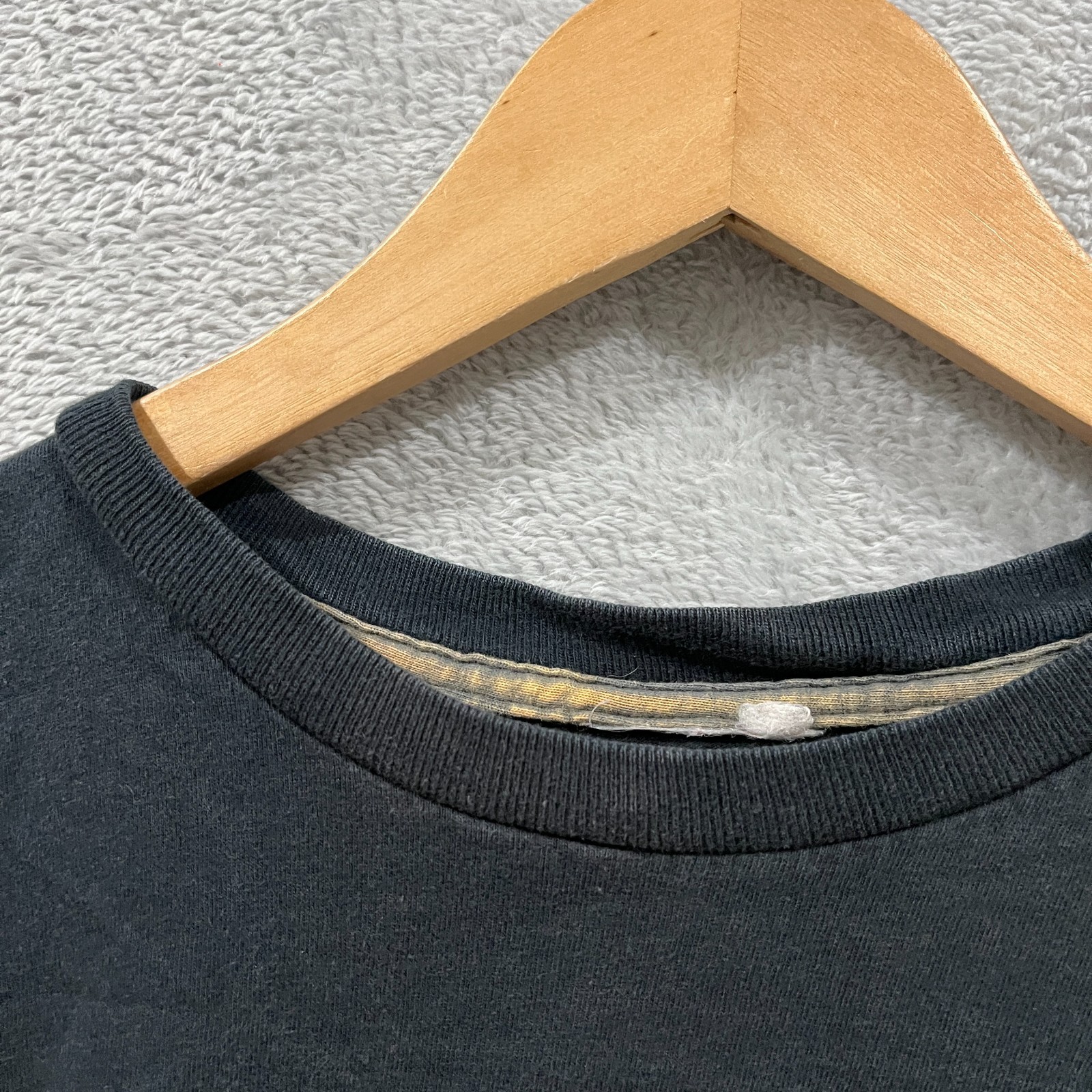 Nike T Shirt Mens Medium Black Bold Swoosh Logo Short Sleeve Crew Neck Pullover