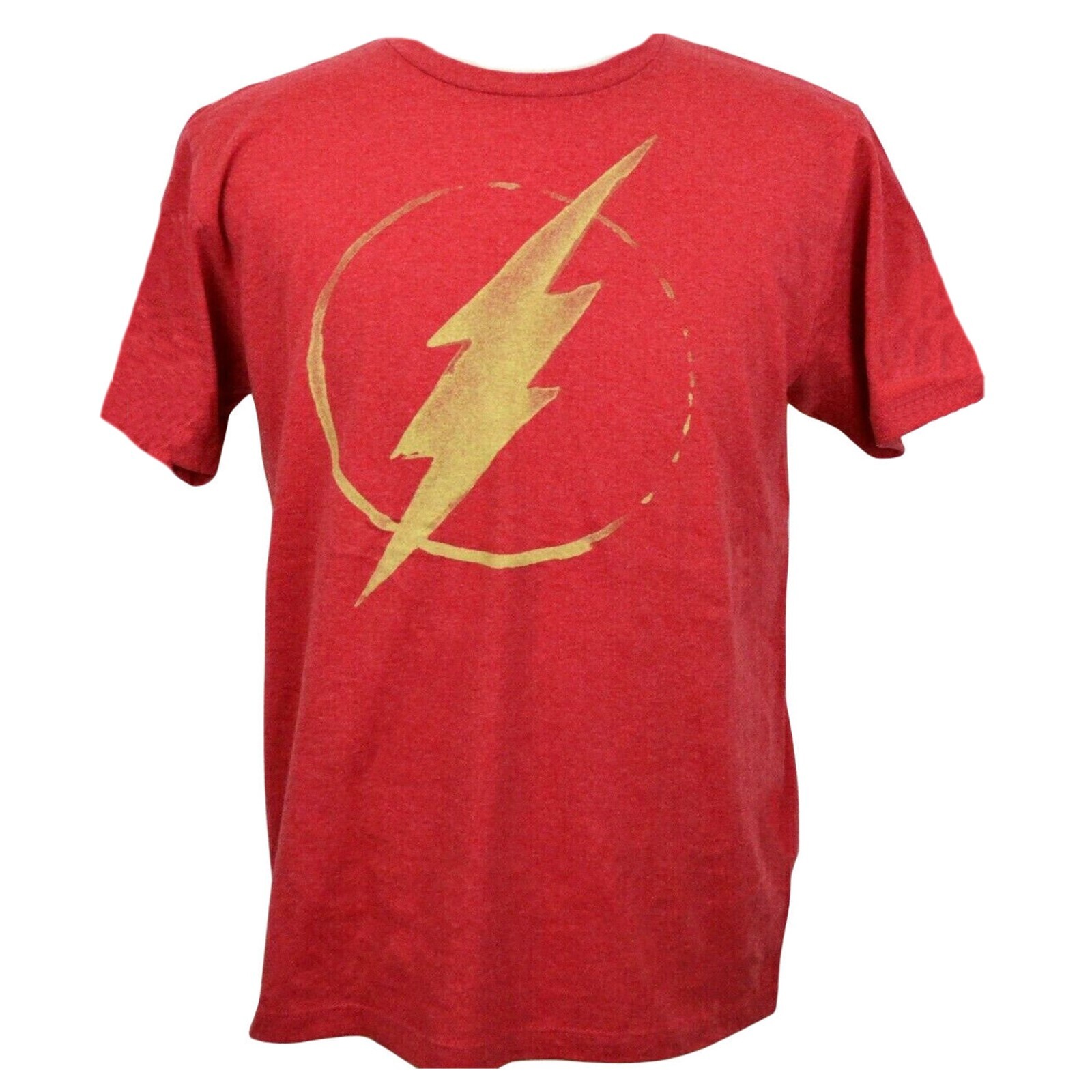 The Flash Faded Logo Men’s T-Shirt Red Tee DC Comics NWT