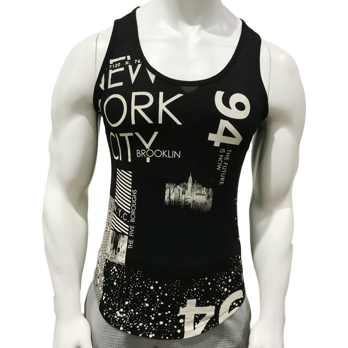 NWT NEW YORK BROOKLIN SUMMER GYM WORKOUT MENS SLEEVELESS SLIM FIT TANK TOP S M L