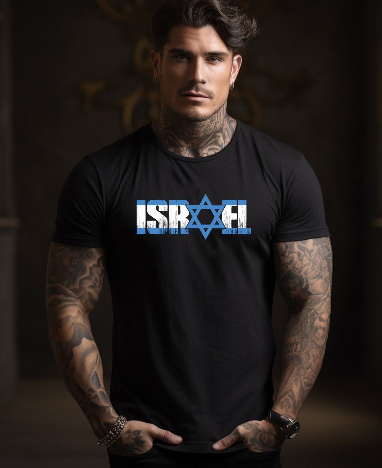 Israel t-shirt, Jewish Star tshirt Israeli Military Army IDF Tzahal Israel