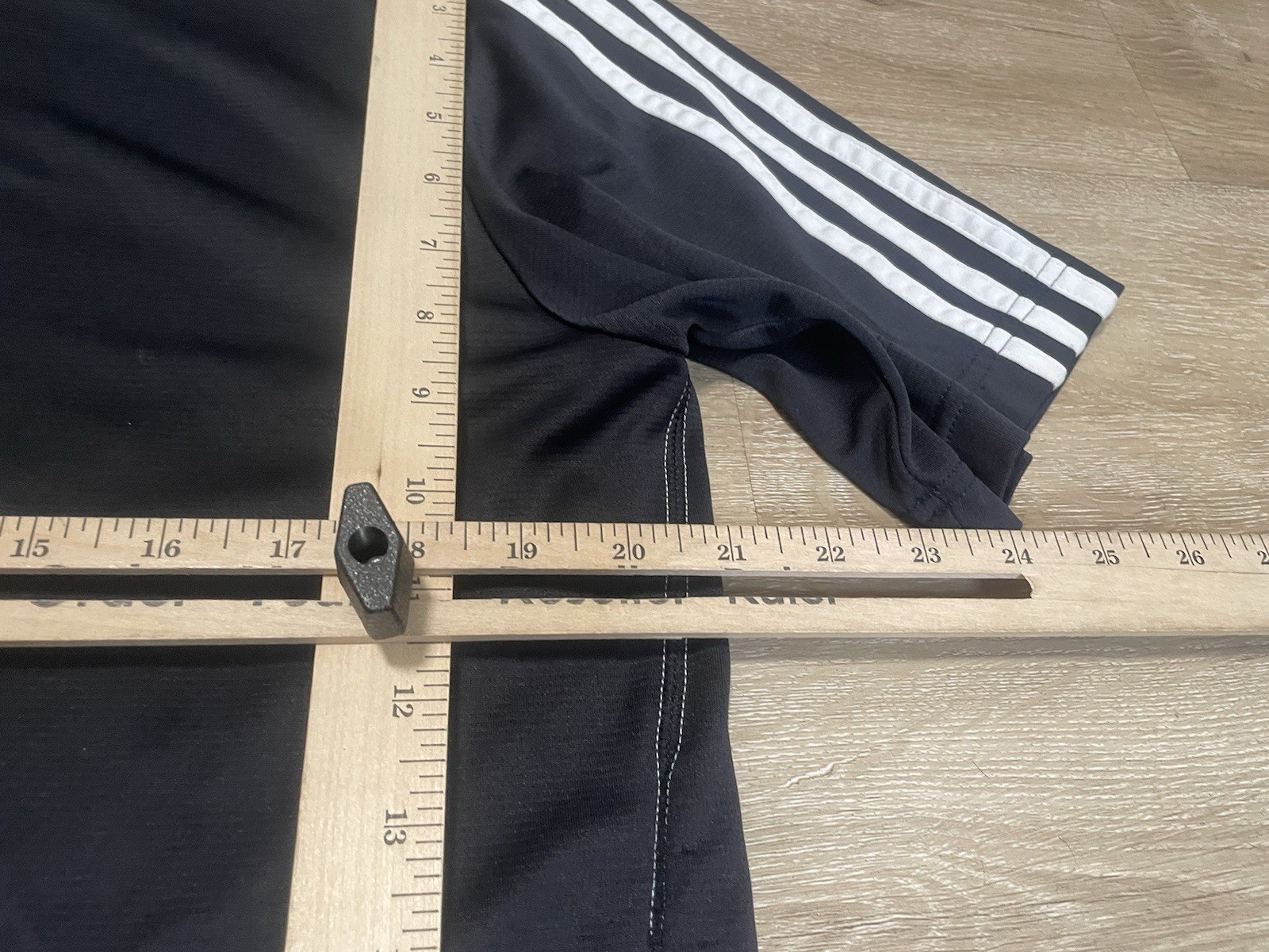 Adidas T-Shirt Mens Sz L Black White Stretch Performance Fit Crewneck Gym Run