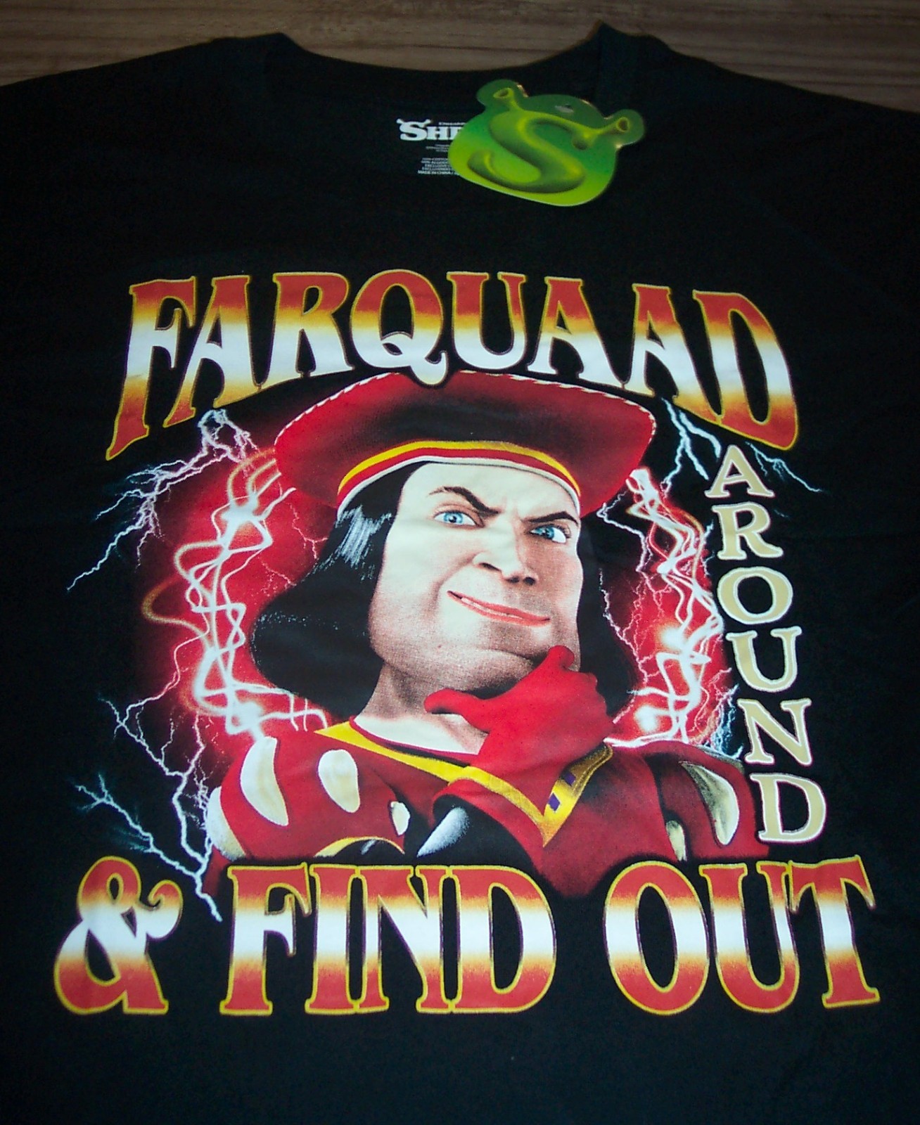 Funny SHREK LORD FARQUAAD Dreamworks Movie T-Shirt MENS LARGE NEW w/ TAG