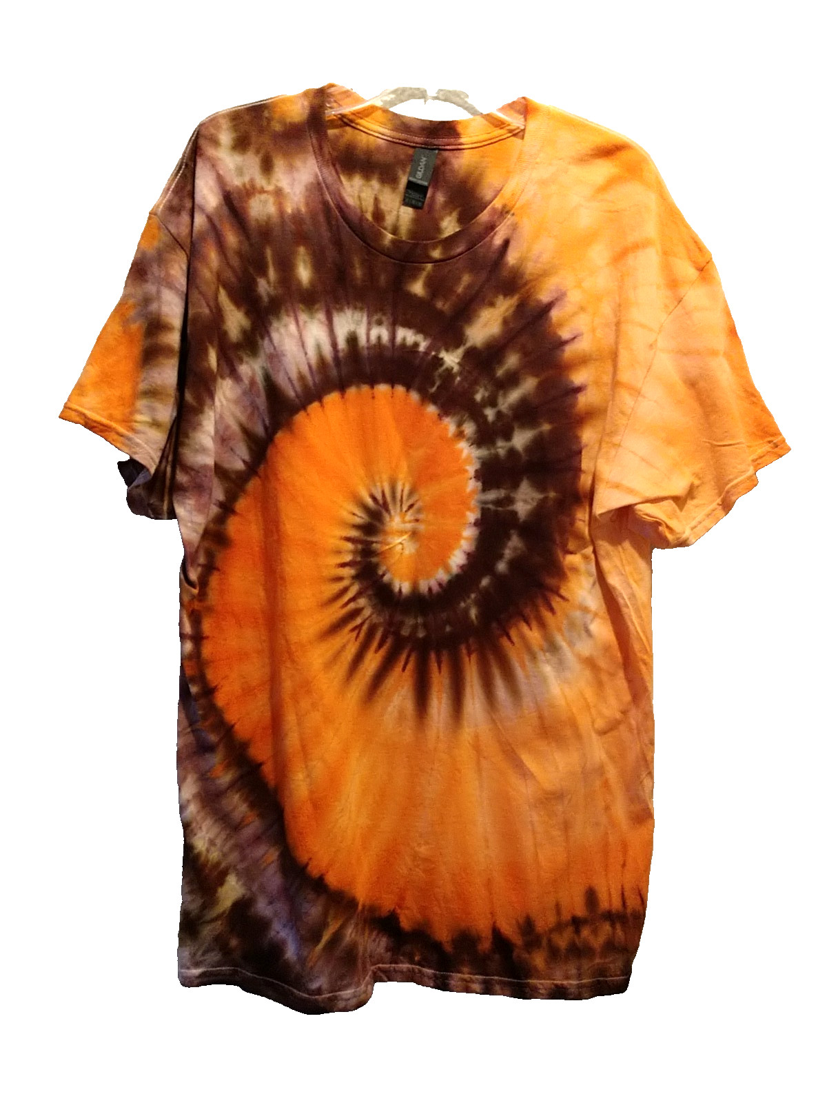 Handmade Spiral Tie Dye Shirt Unisex Men Women Sz XL Hippie Cotton Gildan T400