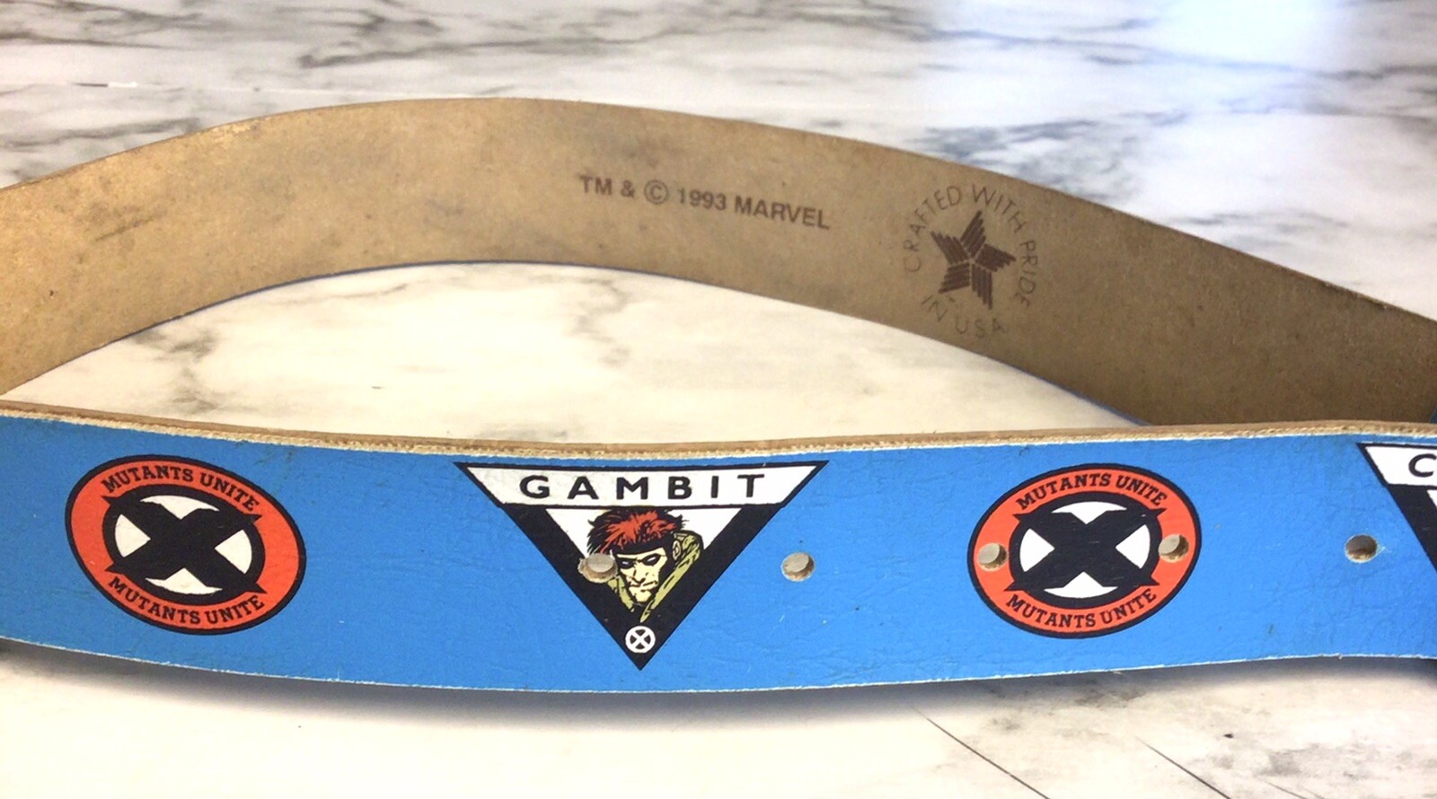 1993 Marvel Universe X- Men Mutants Unite Childs Belt Wolverine Gambit Cyclops