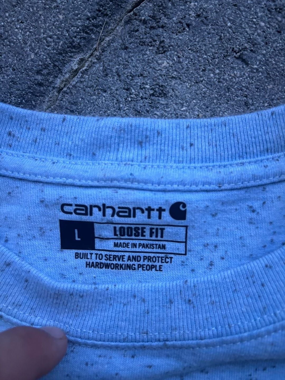 Carhartt K87 Loose Fit Heavyweight Short-Sleeve Pocket T-Shirt in Heather Blue