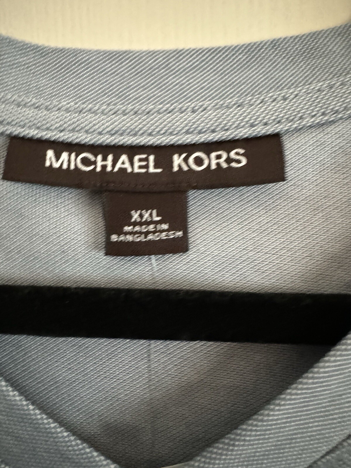 Michael Kors, Mens XXL V-Neck Tee Shirt, Chambray Short Sleeve, NWT