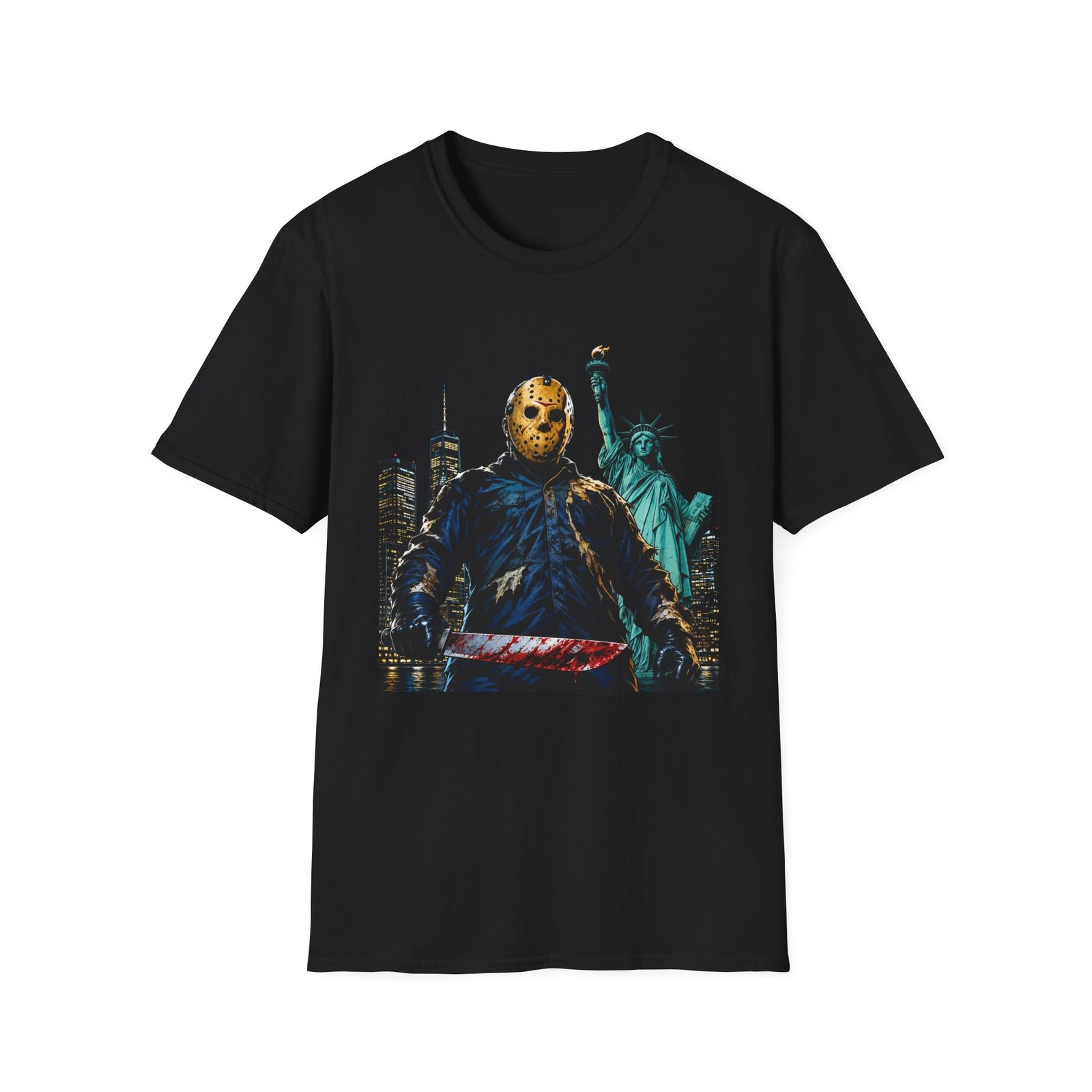 Jason takes Manhattan T-Shirt | Horror NYC Mashup