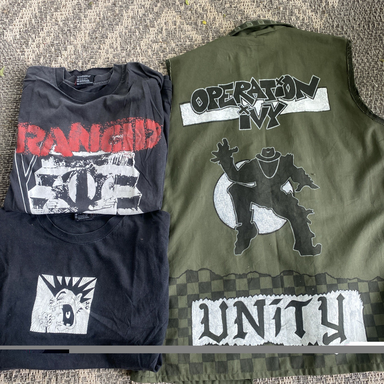 Operation Ivy Rancid Punk Rock Original Handmade Vest + Rancid T’s Pre-Owned