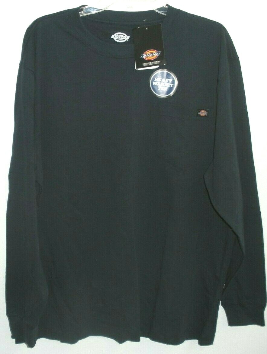 Dickies Long Sleeve Heavyweight Pocket Tee. Dickies Pocket T WL450, Dark Navy