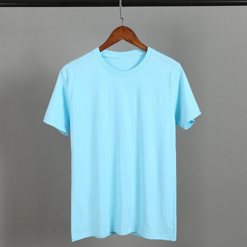 Universal Men’s Polyester Fiber Plain Crew Neck Tee Short Sleeves T-Shirt M-5XL