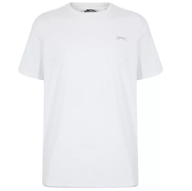 Slazenger Men’s Plain T-Shirt – White Size XL