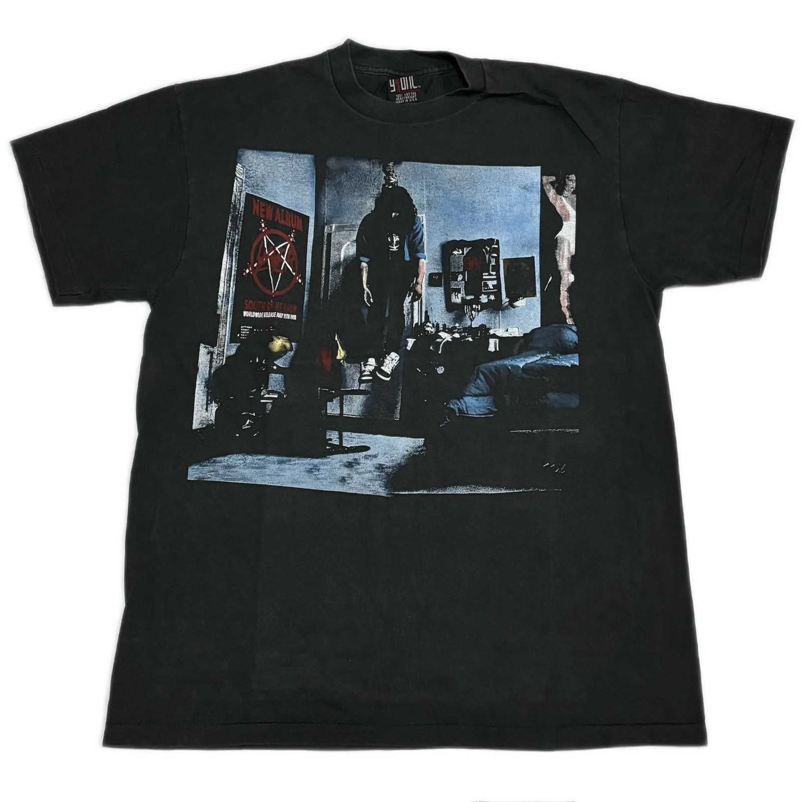 Vintage Slayer Mandatory Suicide Hanging Boy South of Heaven Sz.L Shirt REPRINT