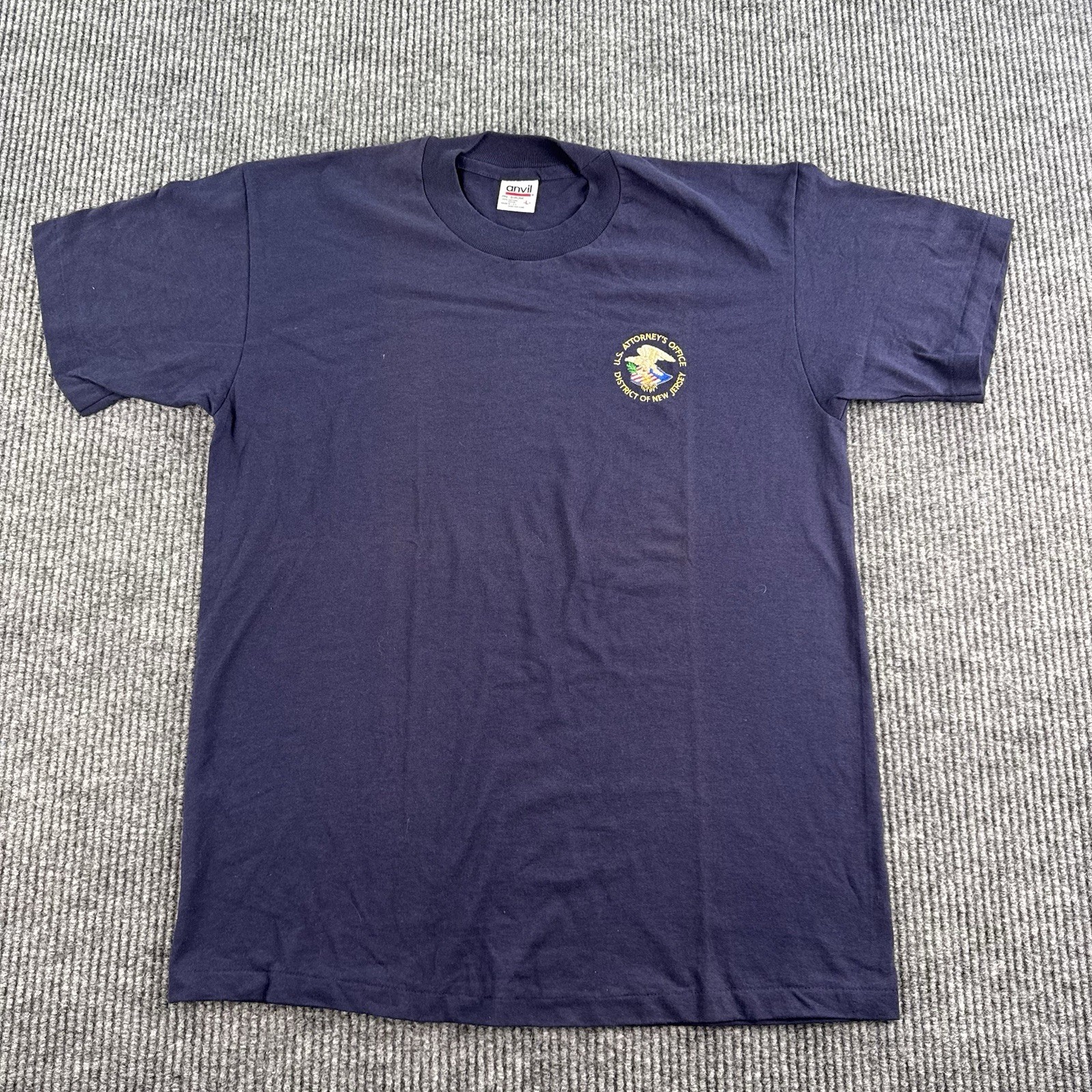 Vintage U.S. Attorney’s Office District of New Jersey T Shirt Men Large Blue