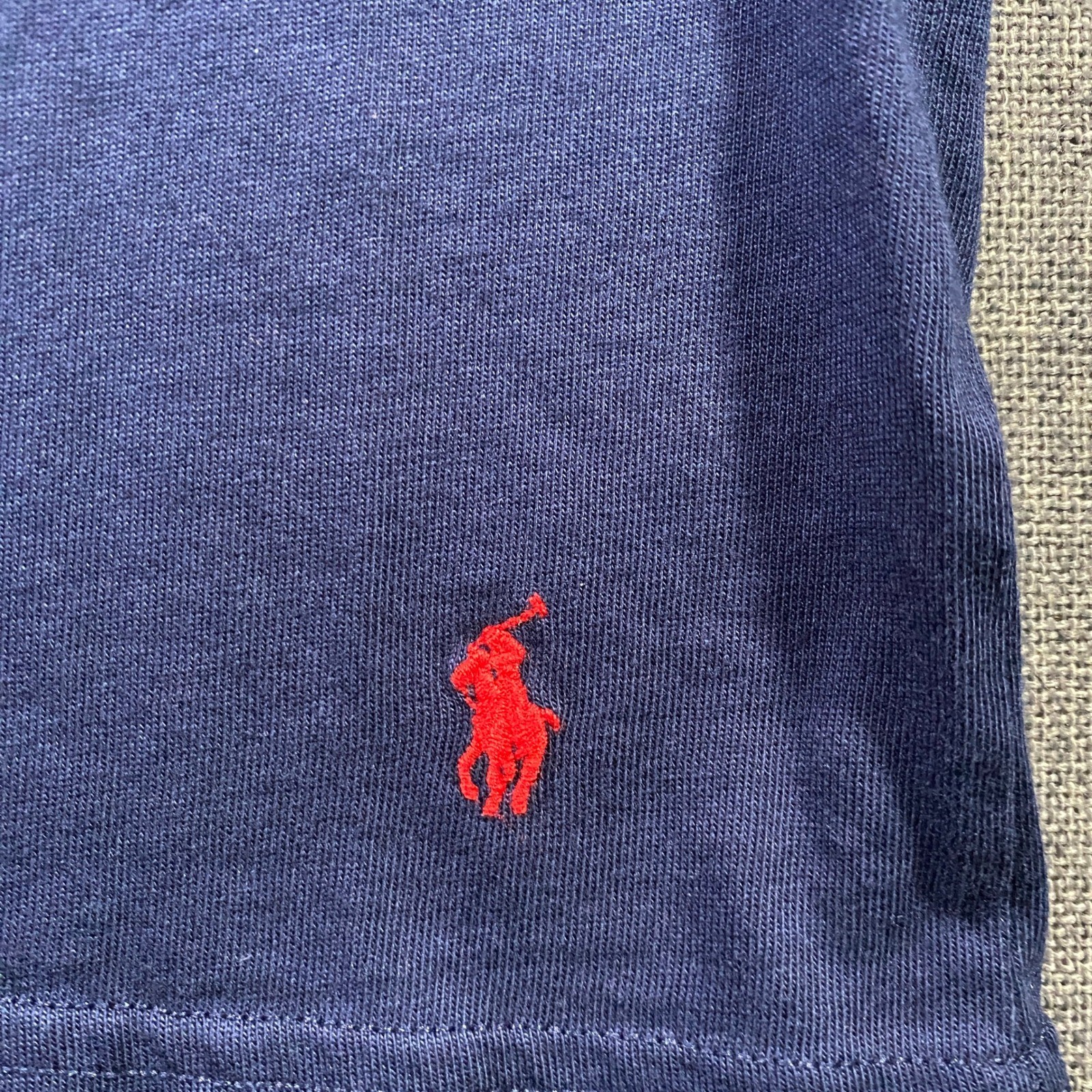 Polo Ralph Lauren Men Large Navy Blue Cotton Modal Hoodie Lightweight Stretch