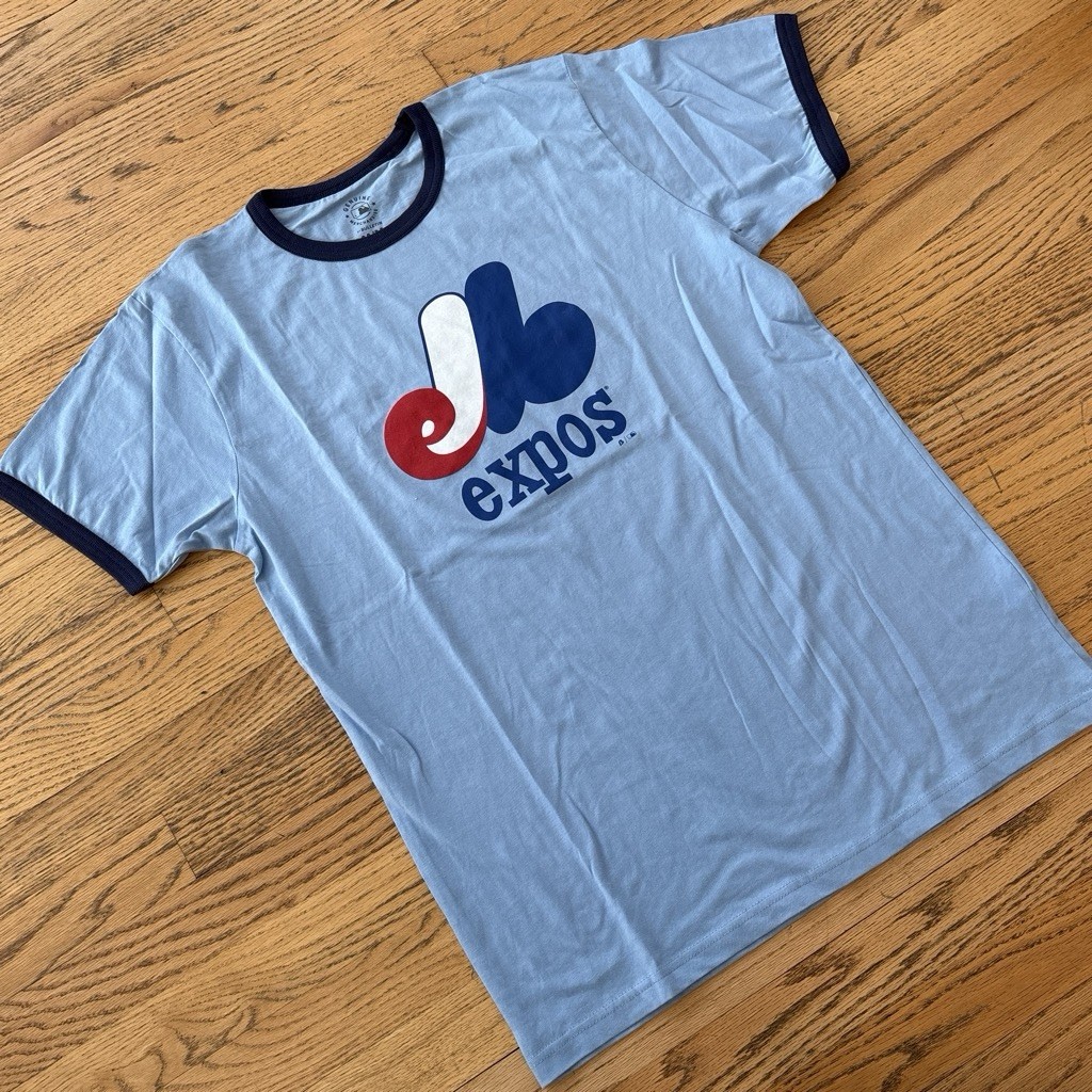 Bulletin Athletic Light Blue NWT Montreal Expos Graphic T-Shirt Sz M