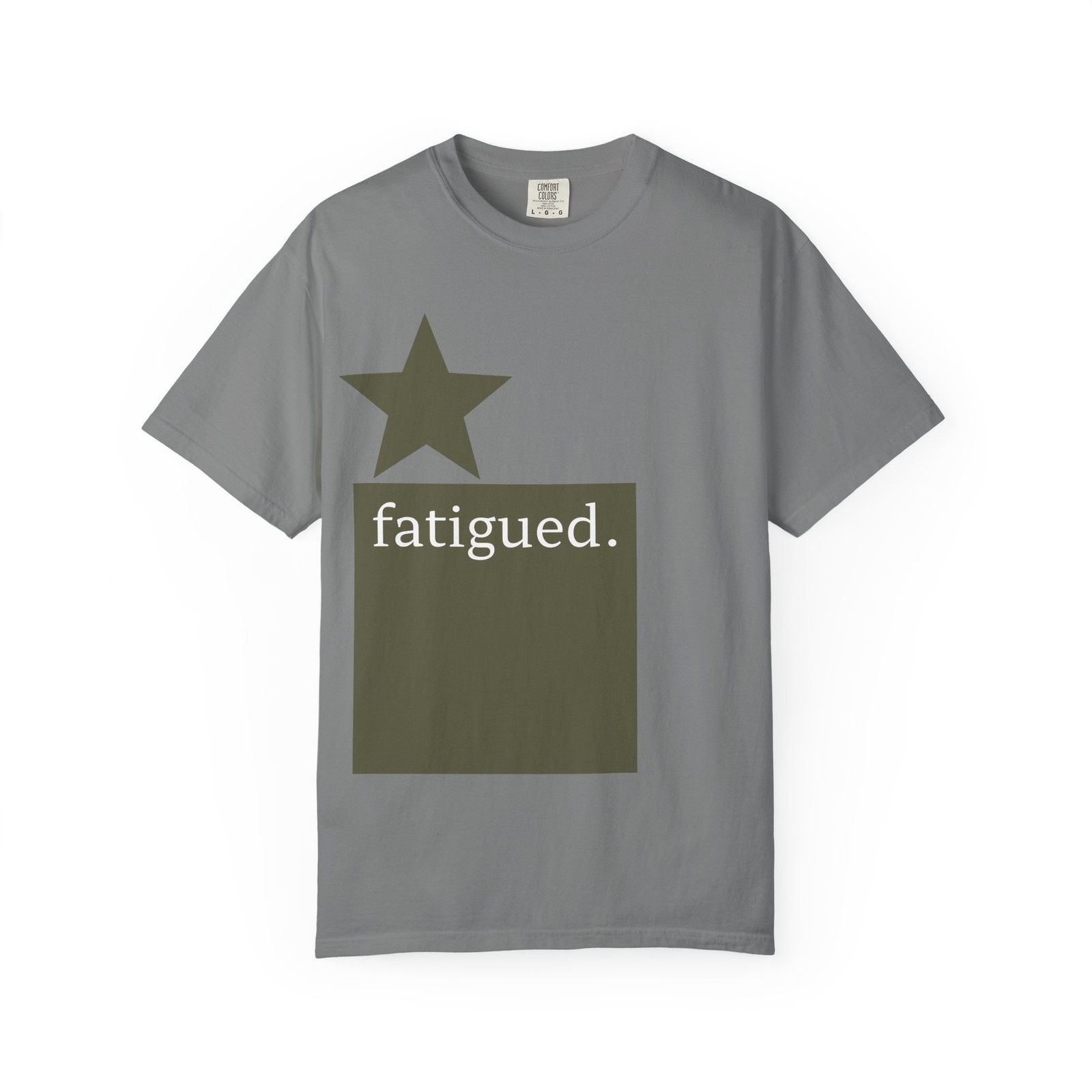 fatigued. graphic tee | minimal star box design