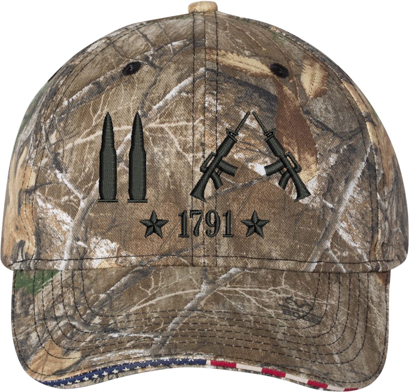 Only Bullets 2A 1791 Guns Embroidered One Size Fits All Baseball Hats