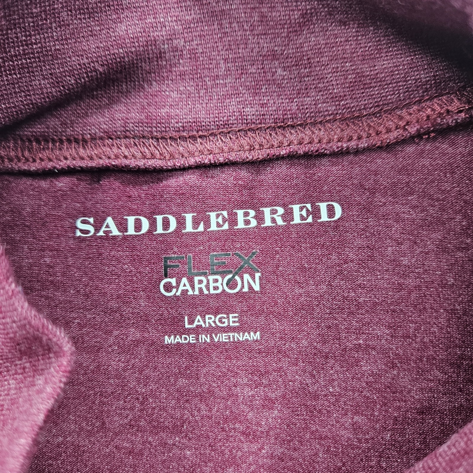 Saddlebred Men’s Large Maroon Half Turtle Neck Long Sleeve