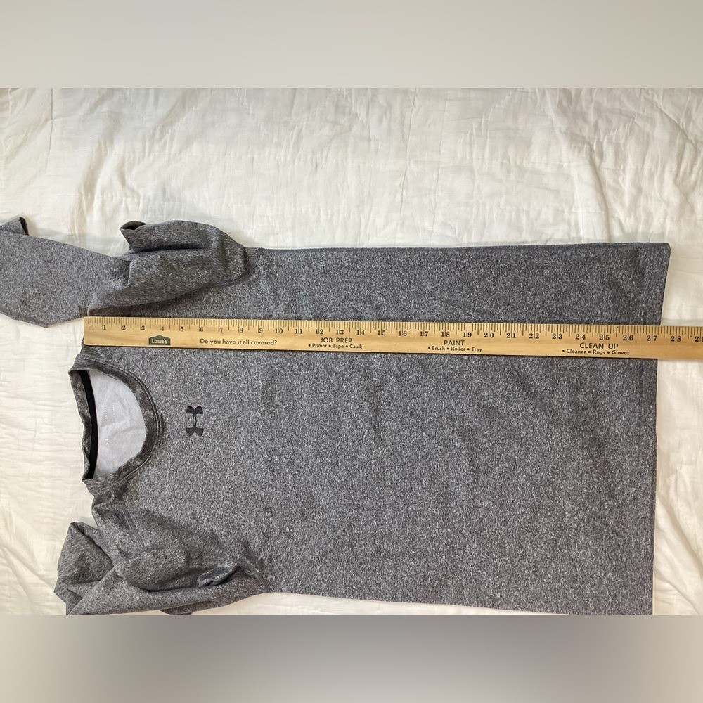 Under Armour Fitted Cold Gear Tee Shirt Small Mens Long Sleeve Athletic Gray