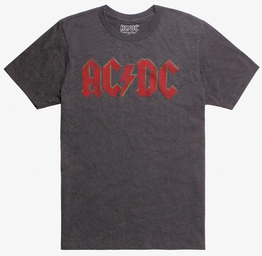 AC/DC FADED LOGO Rock Band T-Shirt NEW Licensed & Official XS-2XL