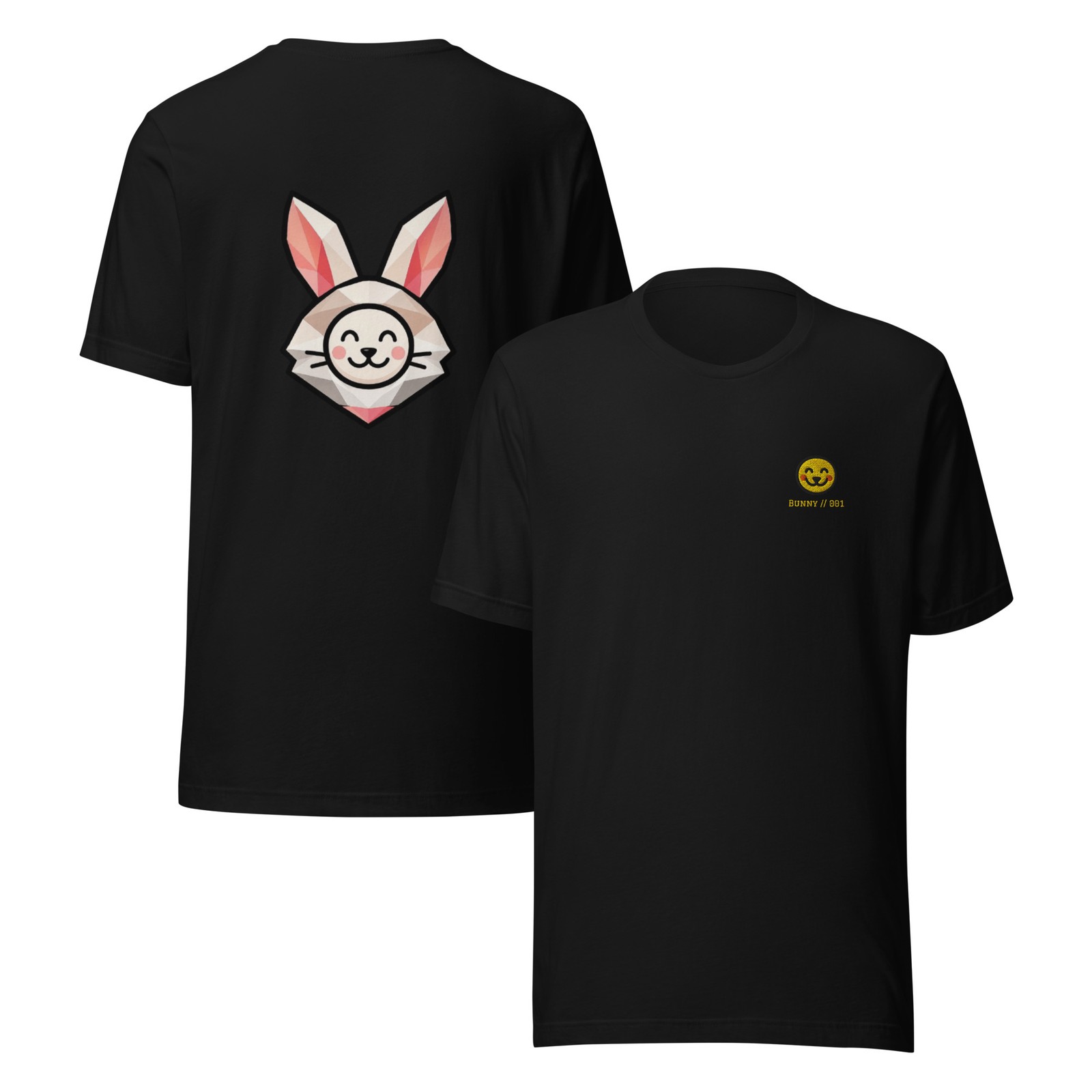 Geometric Hoppy Bunny // 001 T-shirt // Gift for him/her