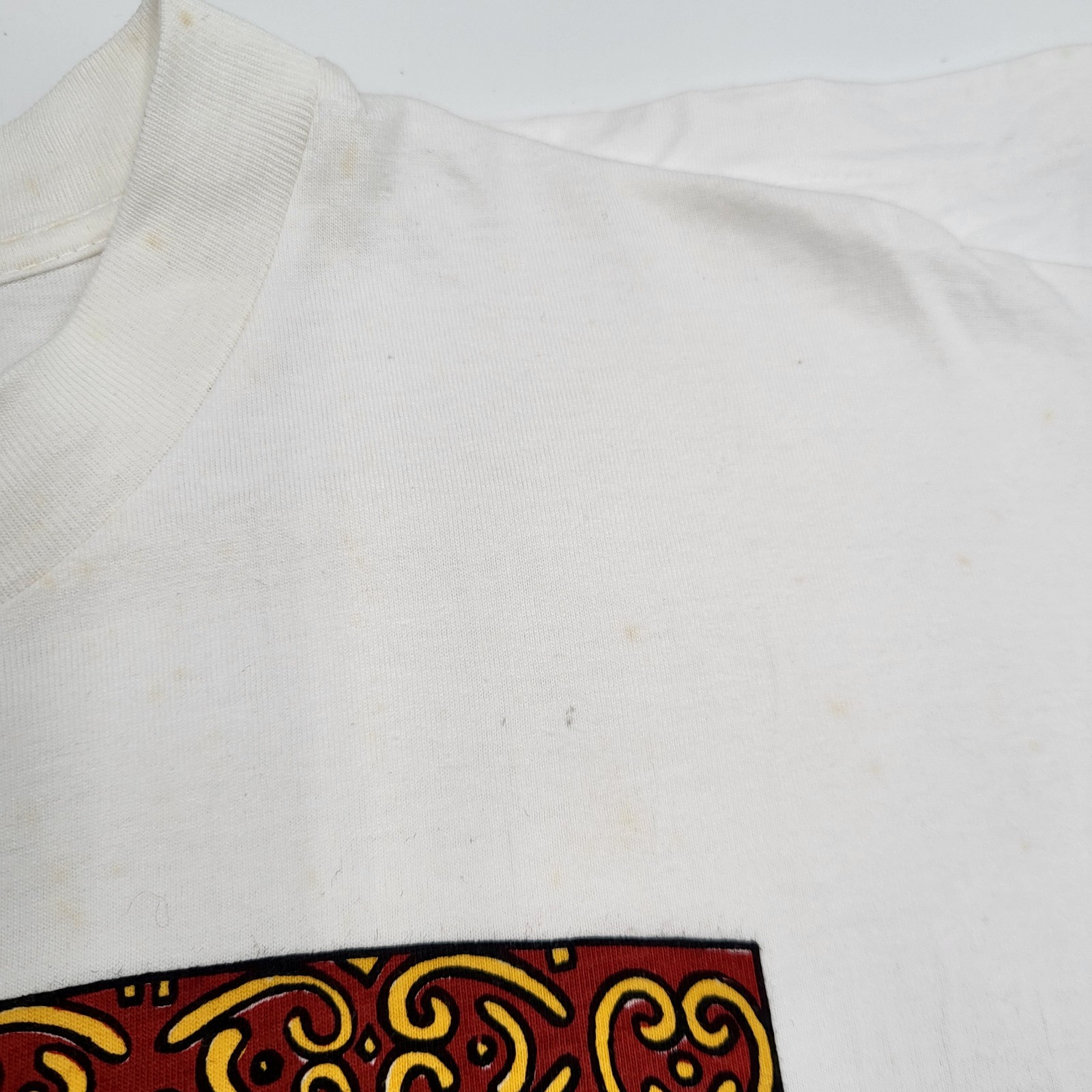Vintage Bali Primitive Designs Native Art Shirt Size XL Hand Made in India