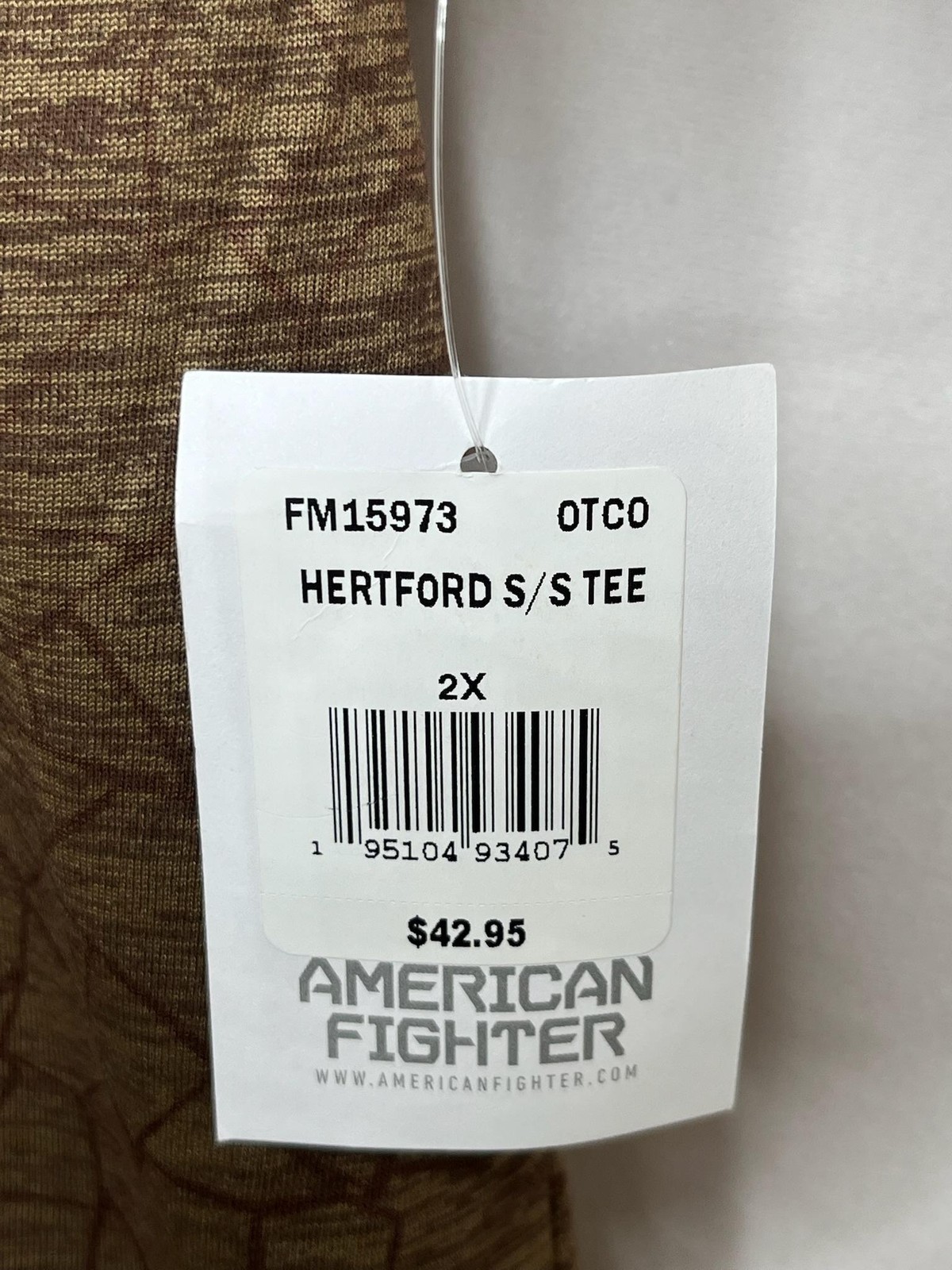 American Fighter Shirt Mens 2XL Brown Hertford S/S Eagle Graphic Tee NEW