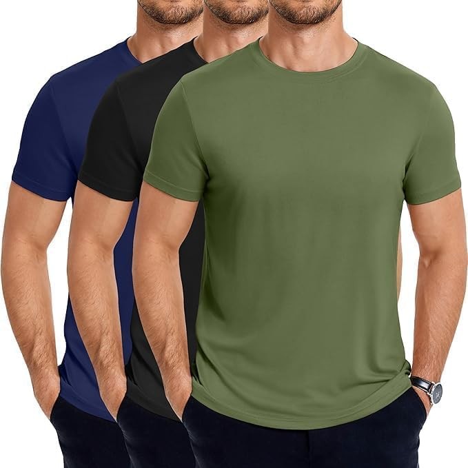 SOCKS’NBULK 12 Pack of Mens Short Sleeve Crew Neck Cotton Bulk Tees for Men