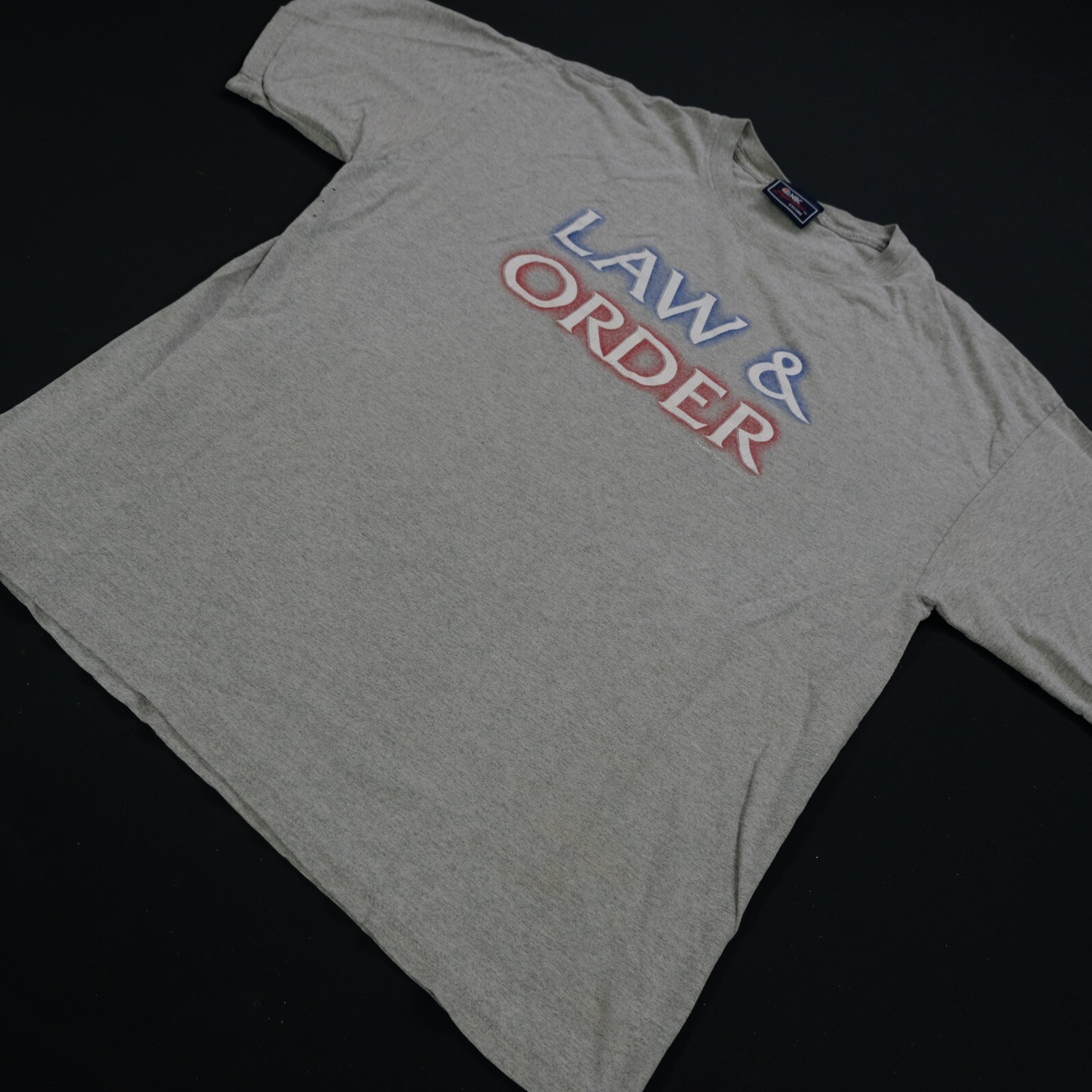 Rare VTG NBC Experience Store Law & Order 2001 T Shirt 90s 2000s TV Show Gray