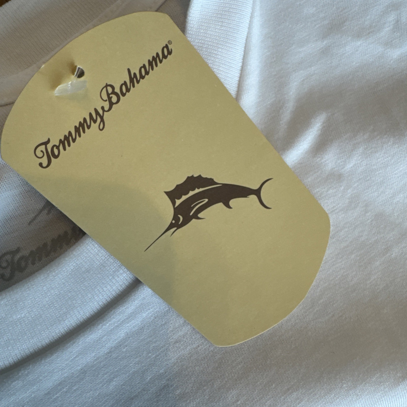 Tommy Bahama SZ L Mens SS Tshirt White Time To Reflect Cotton NWT