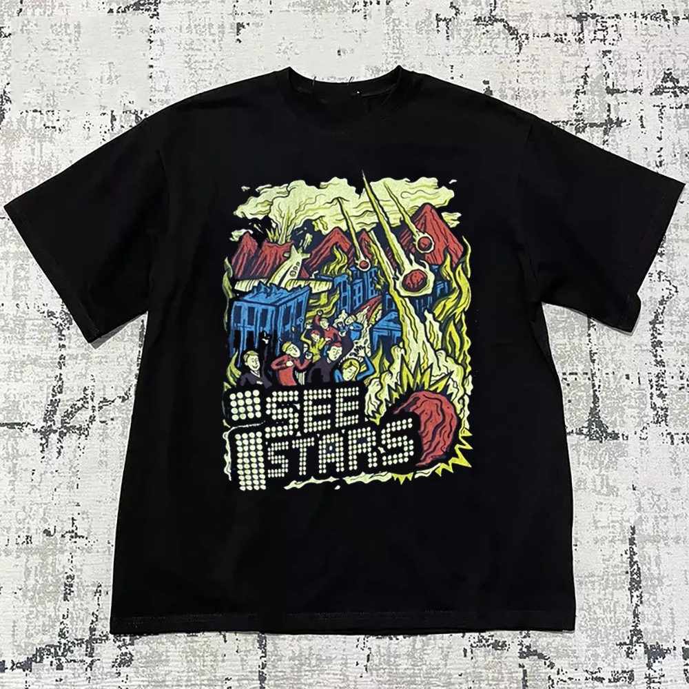 I See Stars end of the world party T-shirt Cotton Tee Shirt Size S-4XL UR975