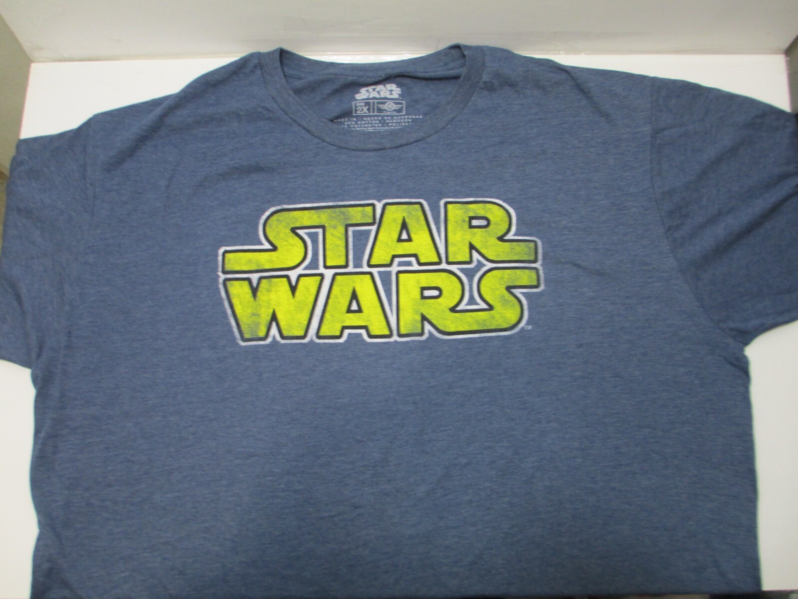 Star Wars T-Shirt Classic Logo Size 2X Lightweight Blend Material Blue NEW