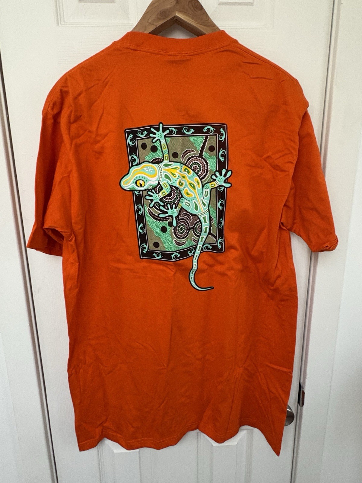 Caribbean Taino Orange T Shirt From Dominican Republic Size XL