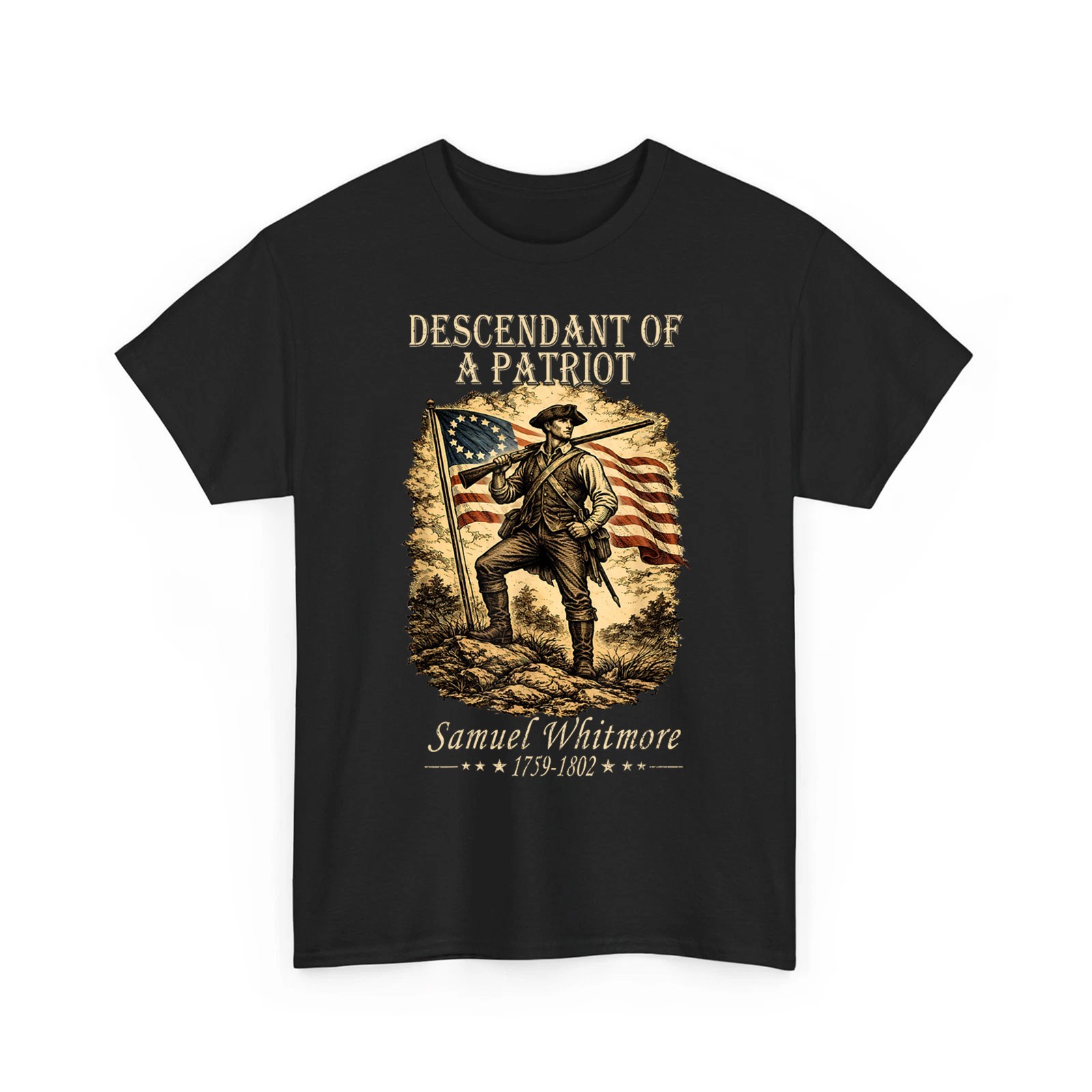 Custom Descendant Of A Patriot 250th Anniversary USA 250 Years Birthday T-Shirt