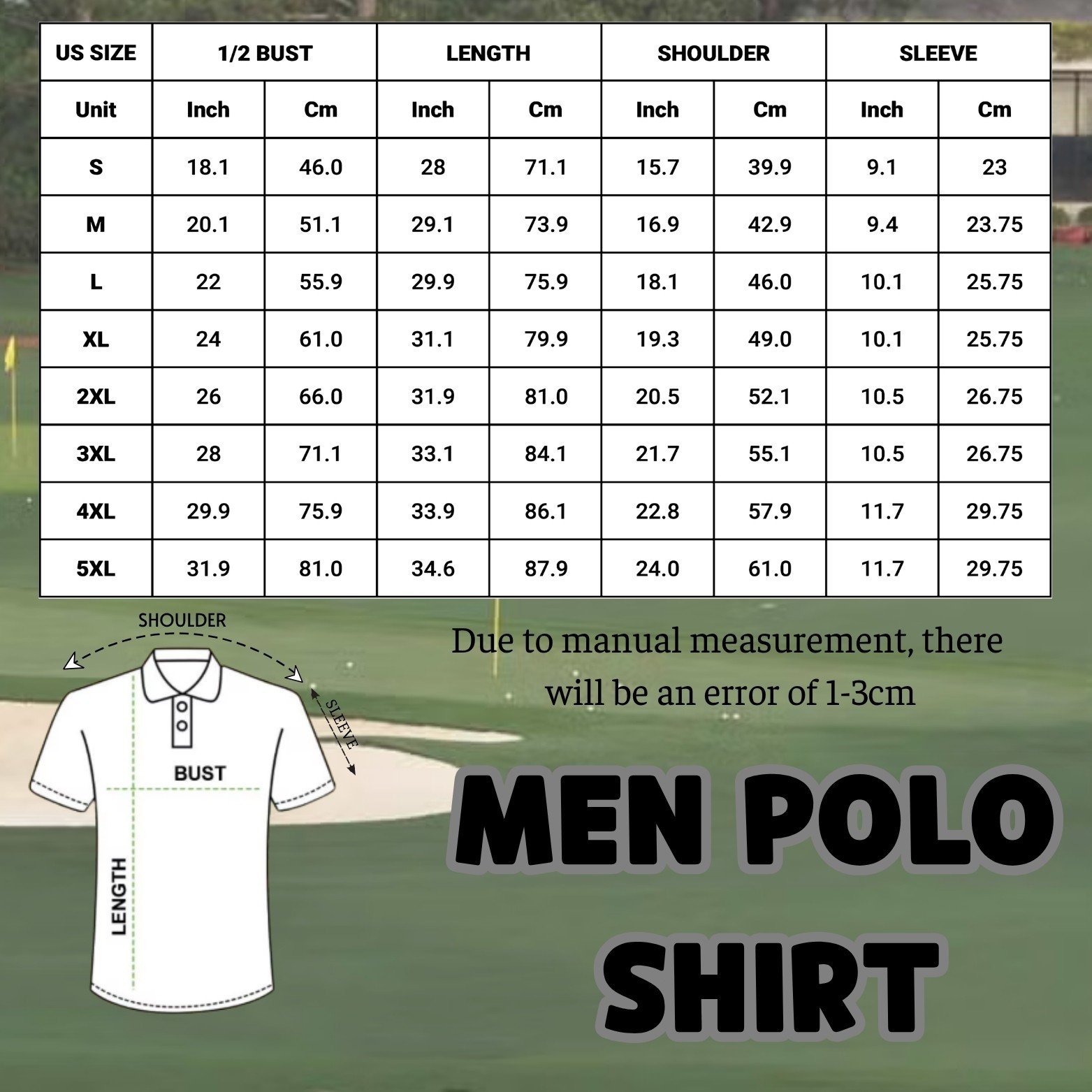 American Flag Eagle Golf Polo, USA 250 Years Freedom 1776-2026 Patriot (S-5XL)