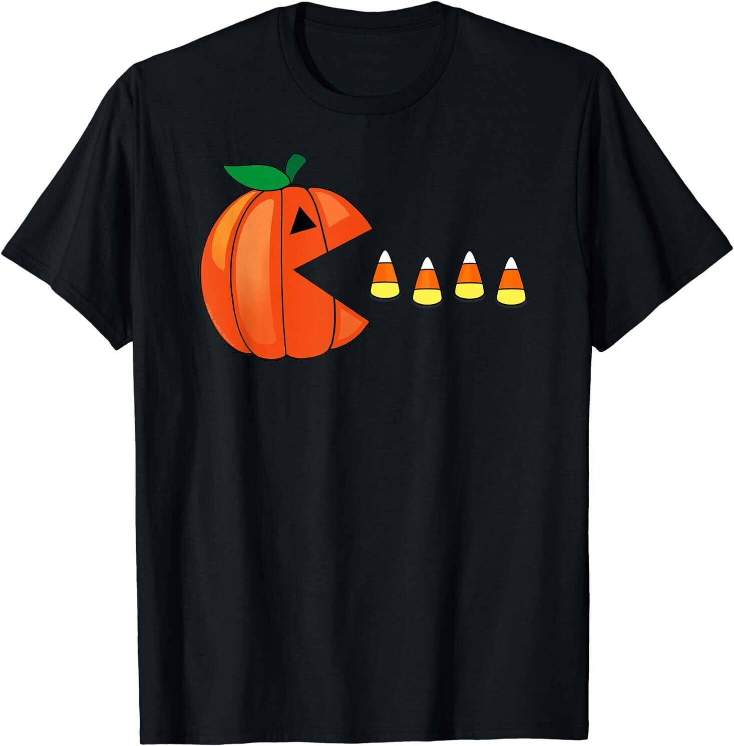 Funny Halloween Pumpkin Eating Candy Corn Gift Idea T-Shirt Trend, Size M – 3XL