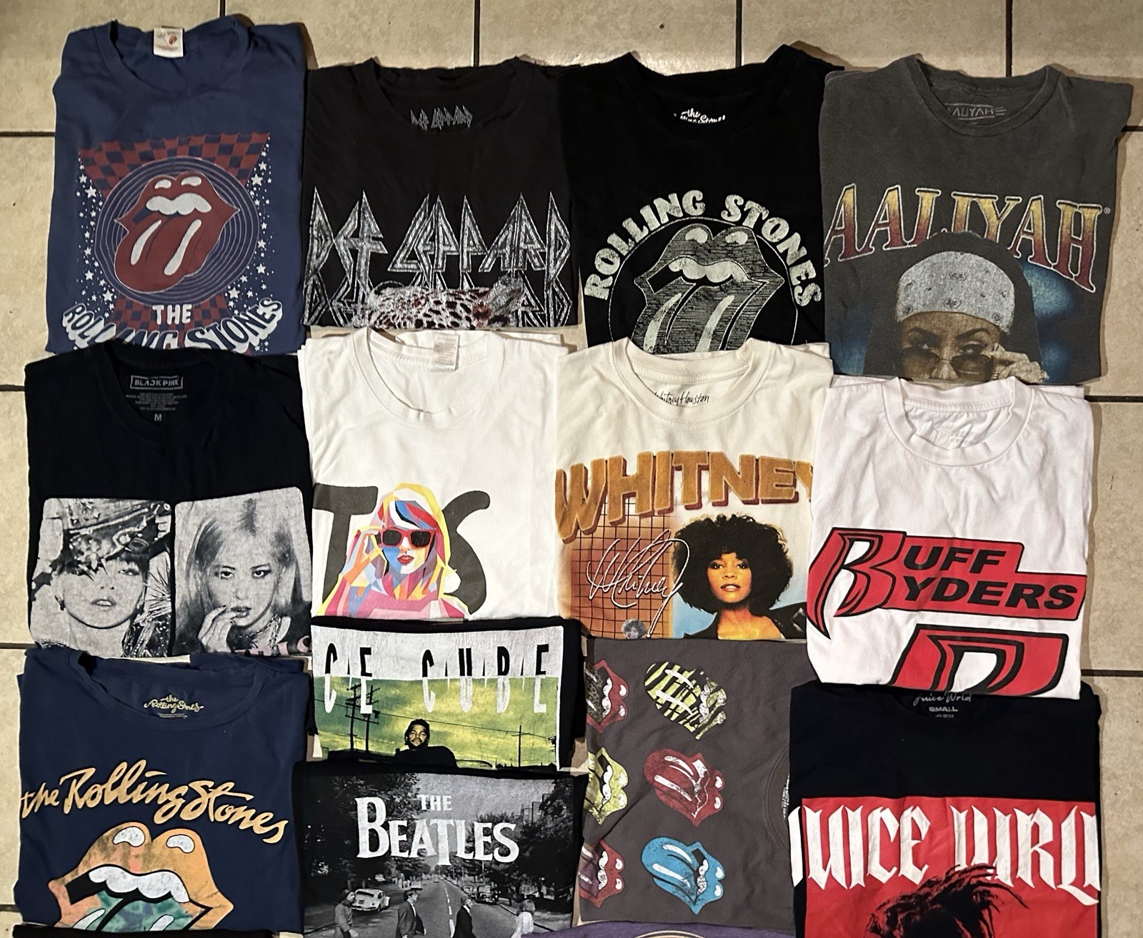 BAND TEE MENS MIX LOT 25pc VTG Y2K ROCK RAP Reprint Sweatshirt Resell WHOLESALE￼