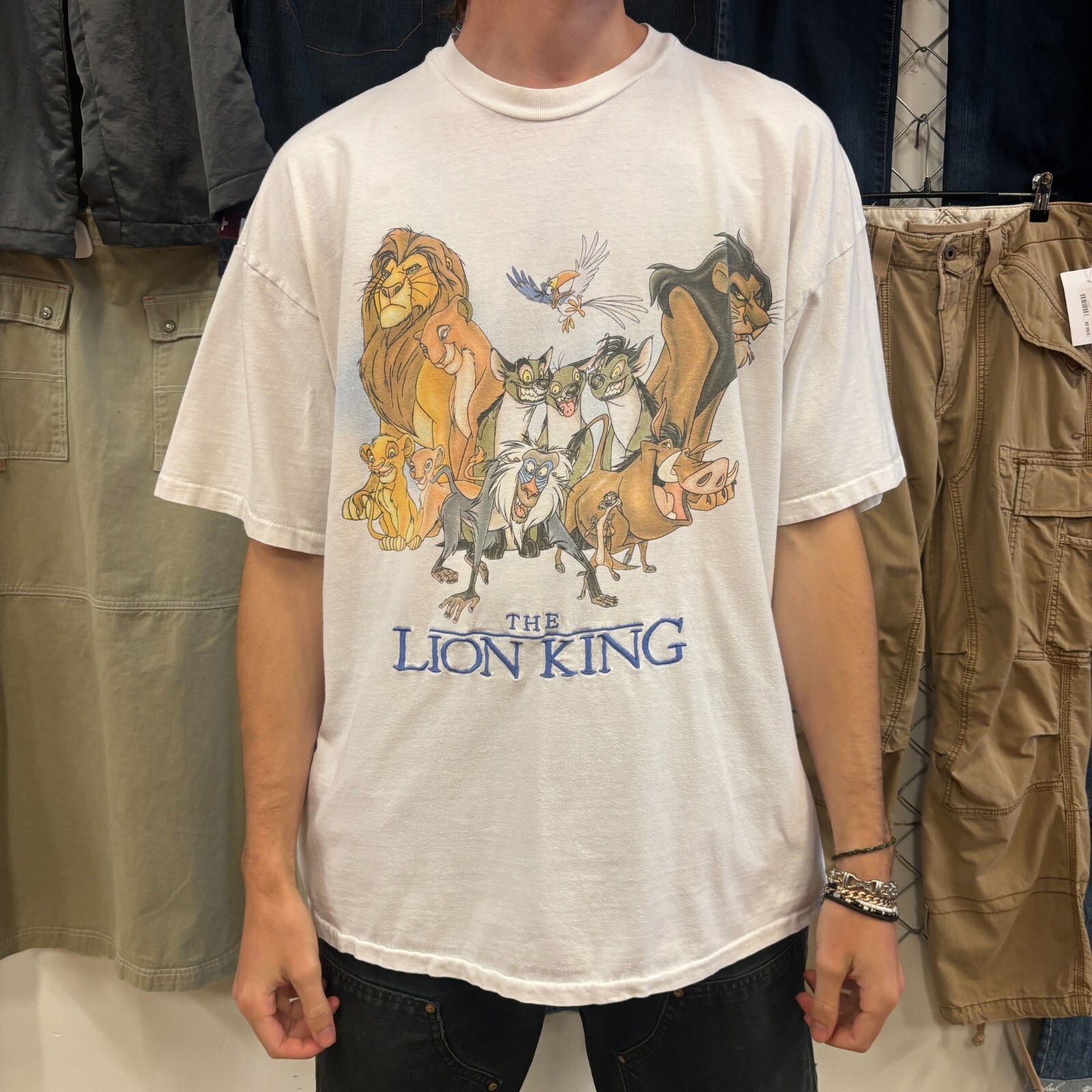 1990s Vintage Lion King Embroidered Promo Graphic Tee XL