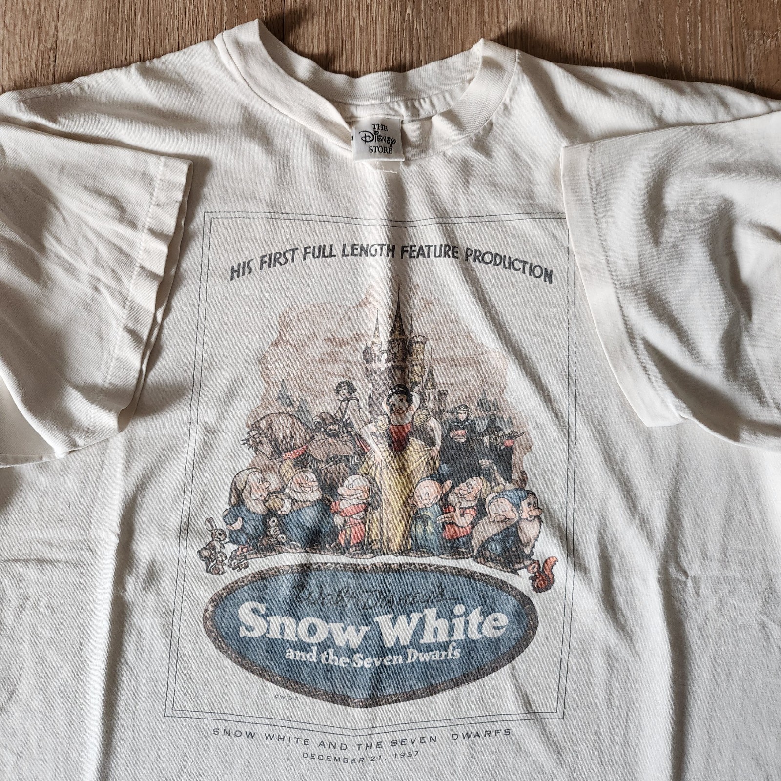Vintage 80s Disney Snow White And The Seven Dwarves Tshirt Size XL White