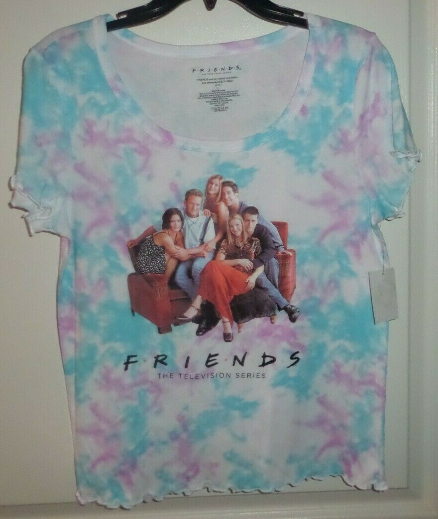 FRIENDS TIE DYE JUNIOR LARGE NEW T-SHIRT WITH TAG FRIENDS TV SHOW