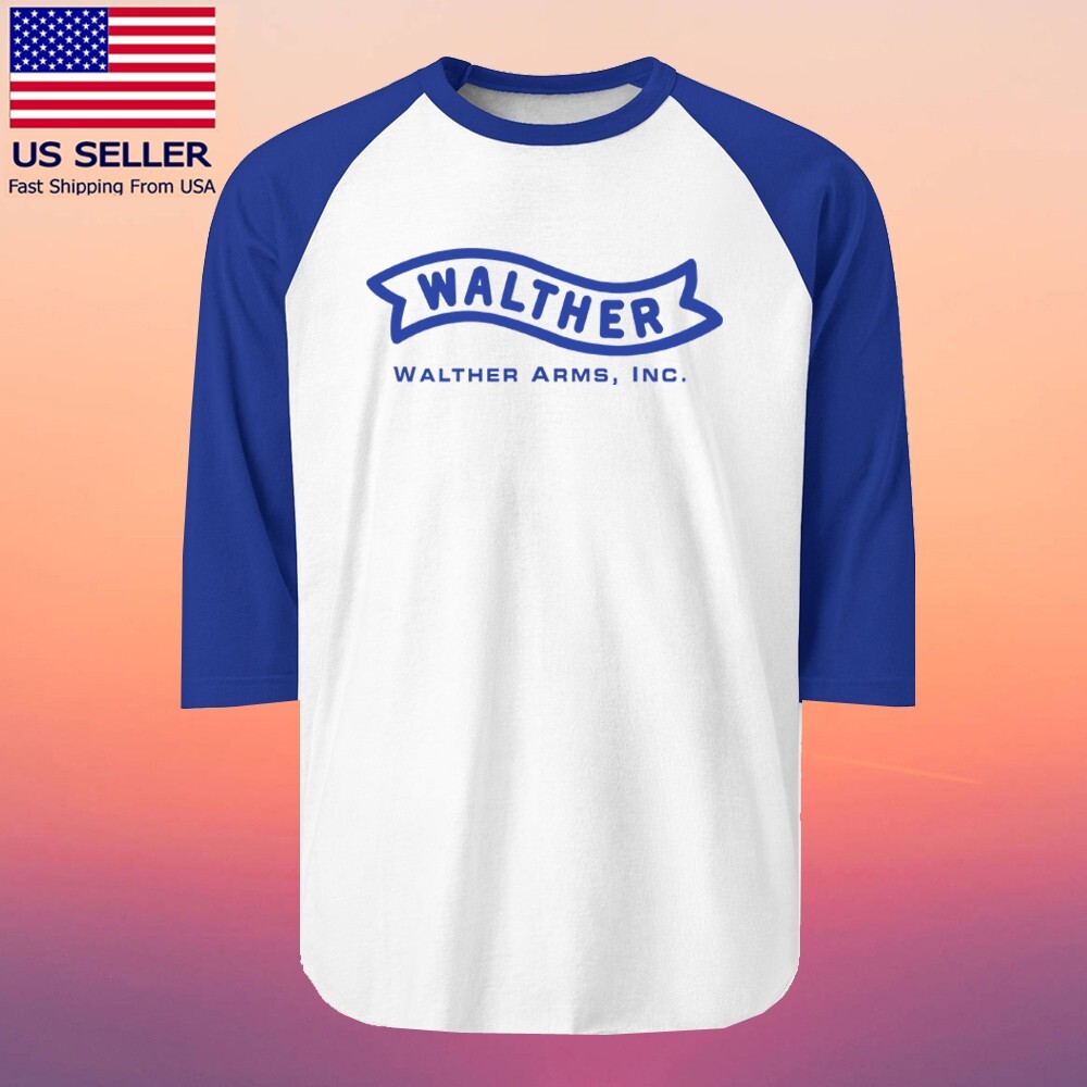 Walter Arms Firearms Men’s Raglan Blue Size S to 2XL