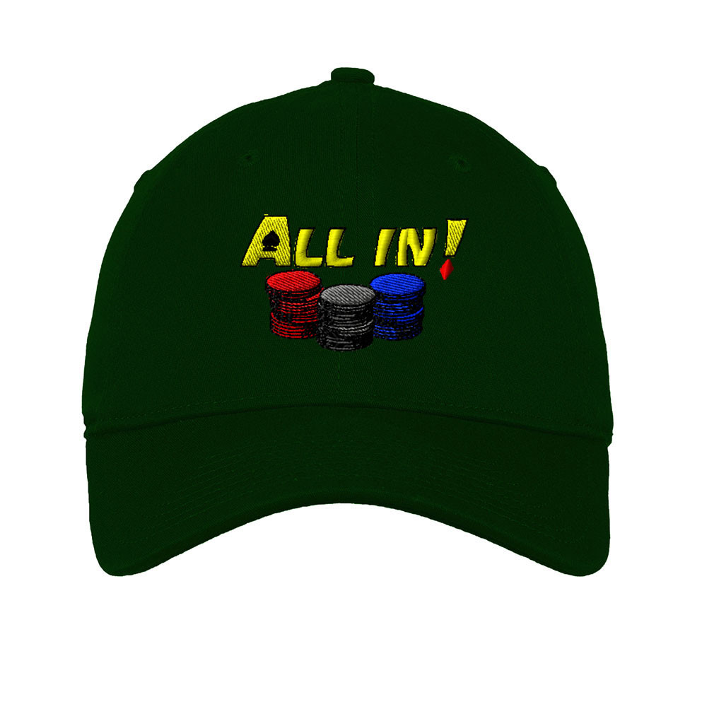 All In Poker Embroidered Soft Low Profile Hat