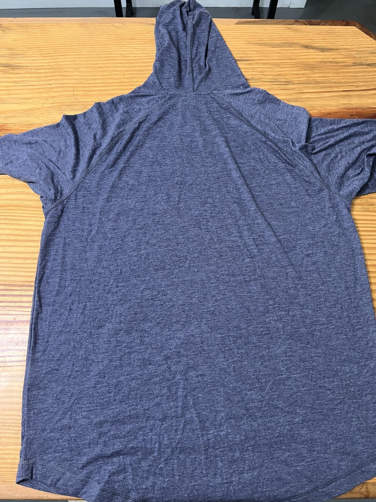 Sport-Tek PosiCharge Tri-Blend Wicking Short Sleeve Hoodie True Navy Htr Size L