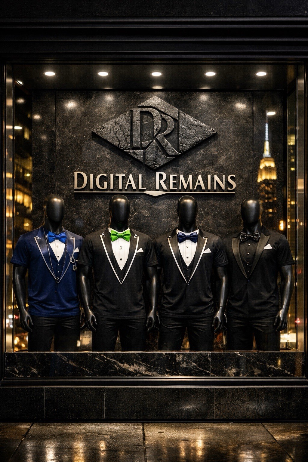 Digital Remains Tuxedo Shirts