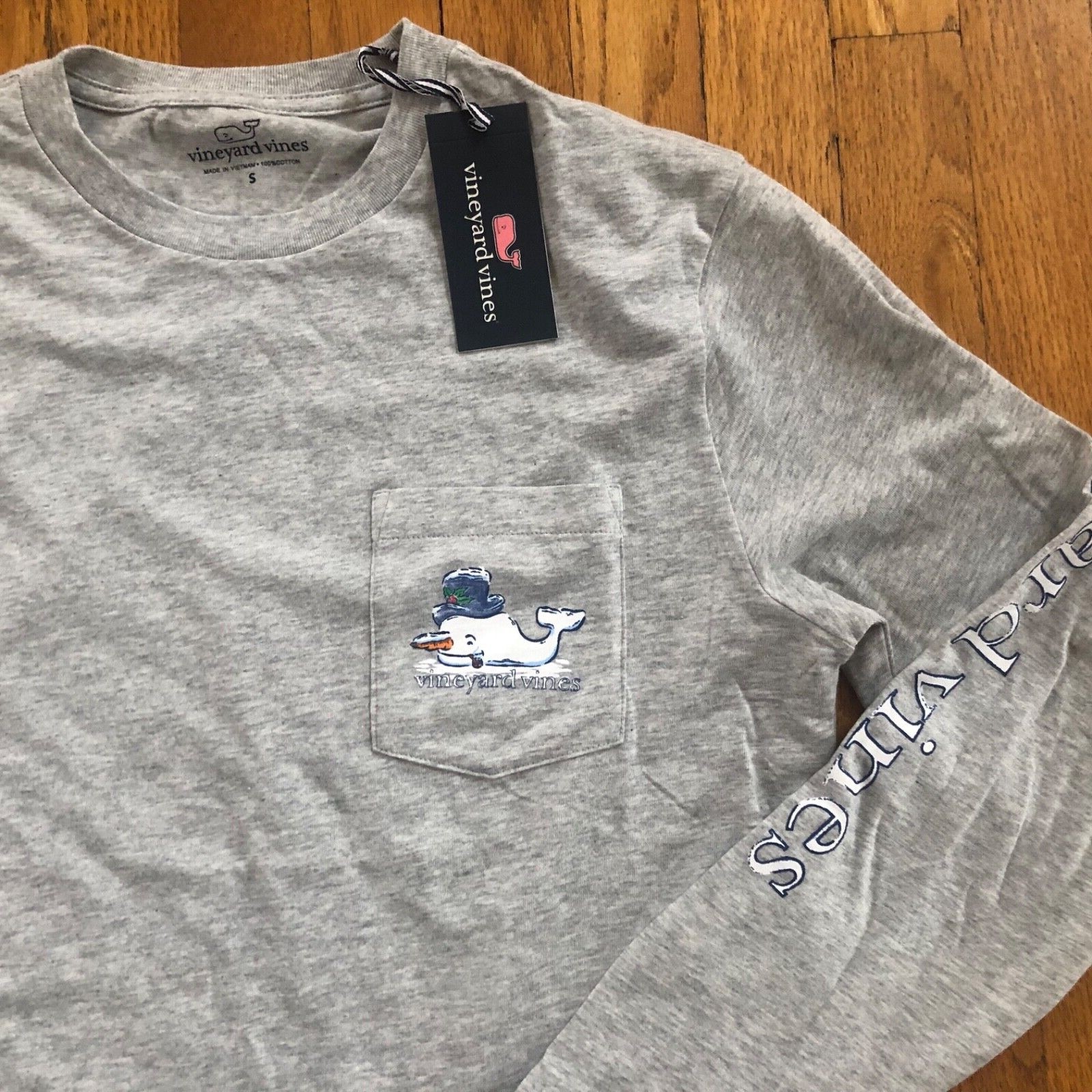 NWT Men’s Vineyard Vines LS Watercolor Snowman T-Shirt S, M, L Retail $49.50