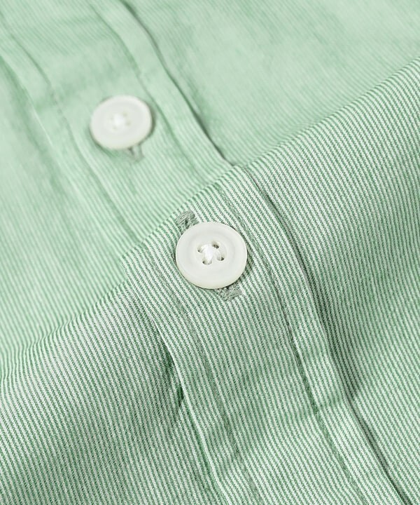 (ASK availability First) BEAMS Cotton Seersucker Microstripe Pullover Shirt New