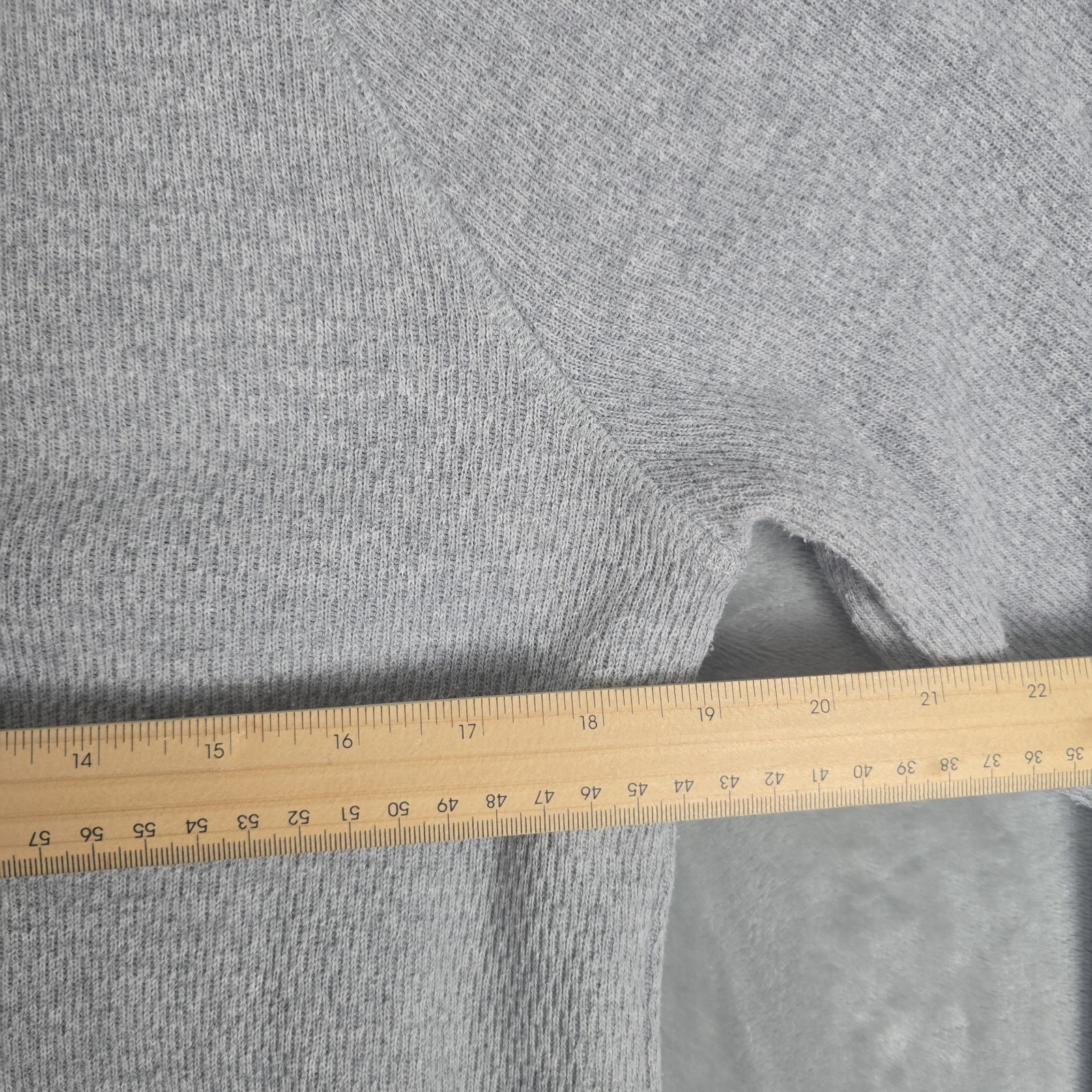 Taylor Stitch Thermal Shirt Mens 38 Small Grey Long Sleeve Crewneck Top