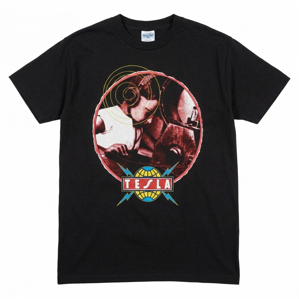 Vintage 1989 Tesla World Tour Band T-Shirt