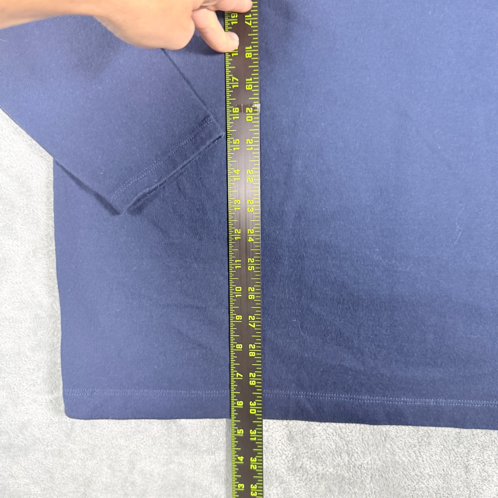 Taylor Stitch Mens 46 XL Henley Shirt Navy Blue Long Sleeve