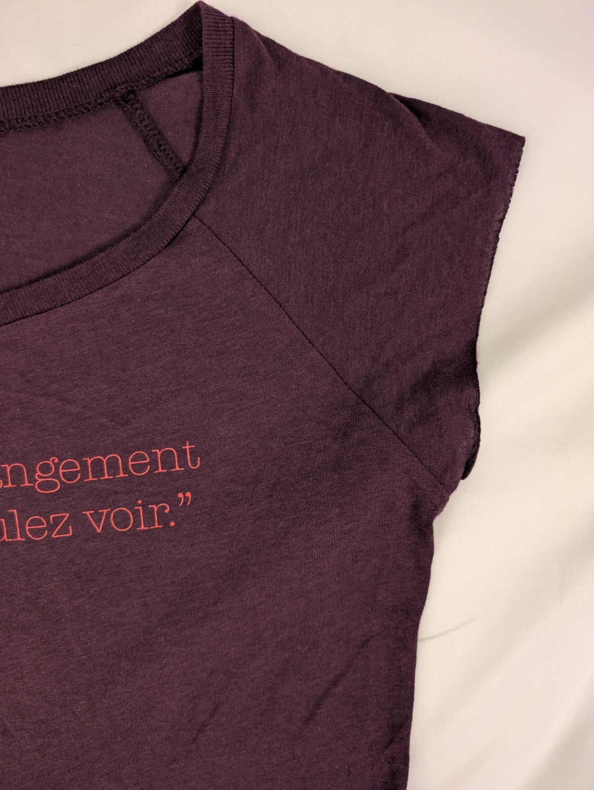 Bamboo Organic Cotton Top Medium (XS) Be The Change Gandhi Spanish Quote Soft